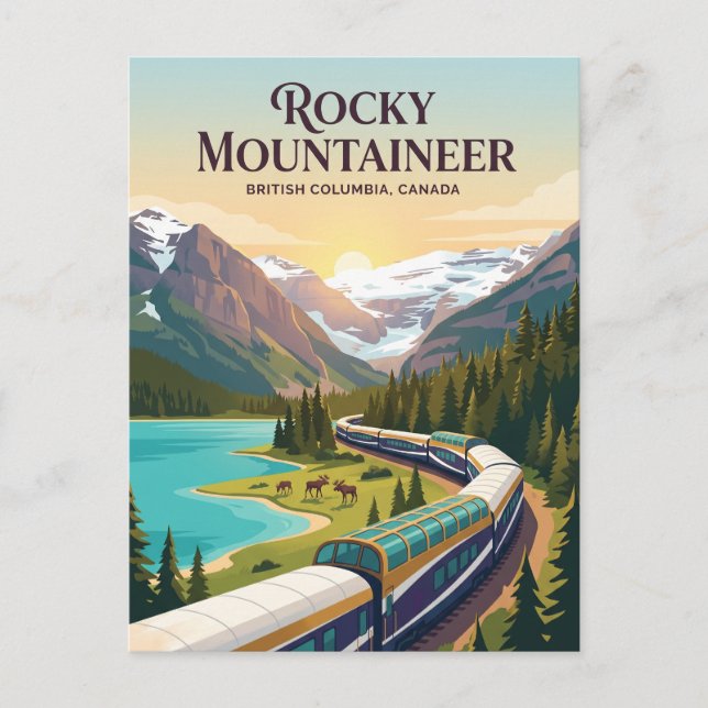 Carte Postale Rocky Mountaineer (Rocheuses canadiennes) Canada (Devant)