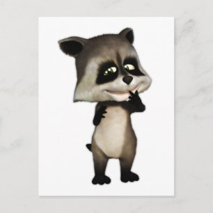 Carte Postale Rocky the mignon Cartoon Raccoon