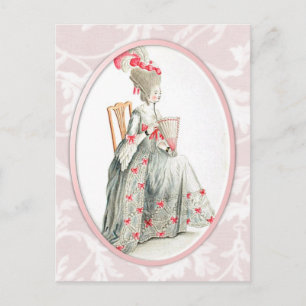 Carte Postale Rococco Lady