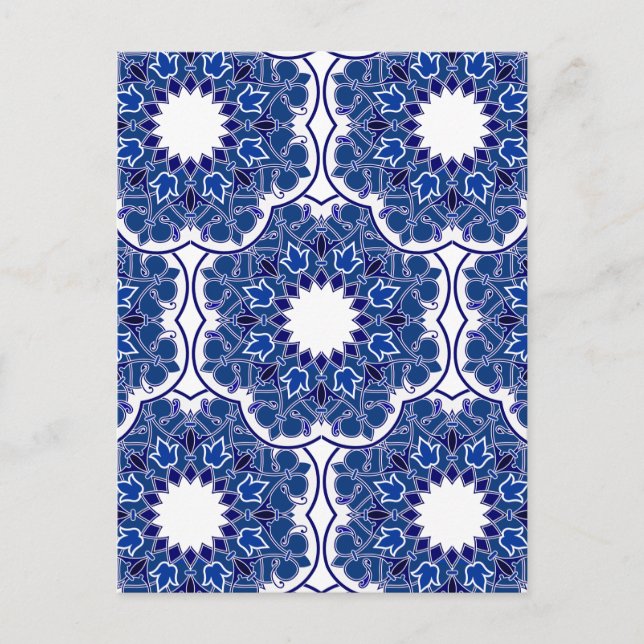 Carte Postale Rococo Indigo magnifique (Devant)