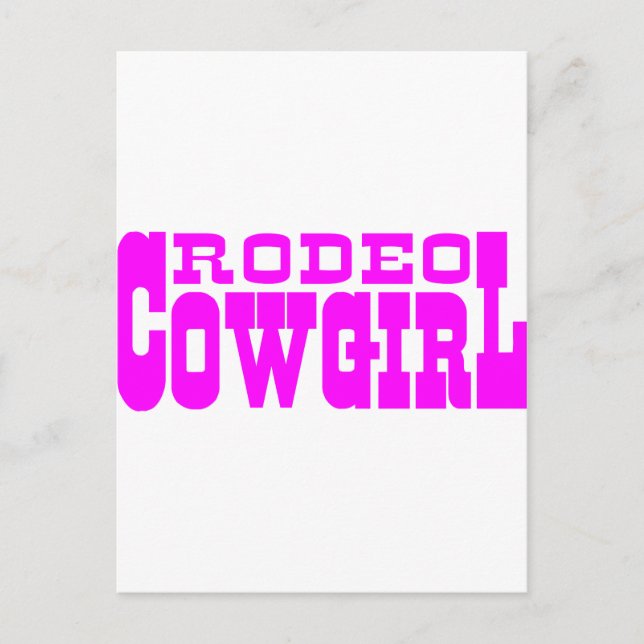 CARTE POSTALE RODEO COWGIRL (Devant)