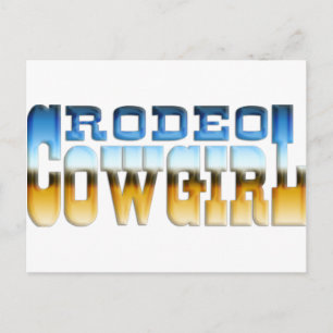 CARTE POSTALE RODEO COWGIRL
