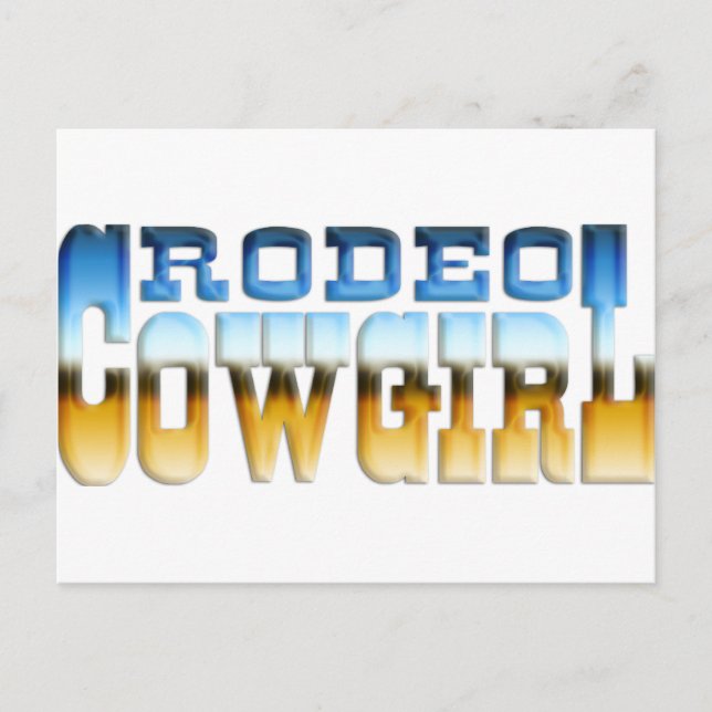 CARTE POSTALE RODEO COWGIRL (Devant)
