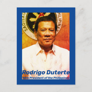 Carte Postale Rodrigo Duterte, 16ème Président des Philippines