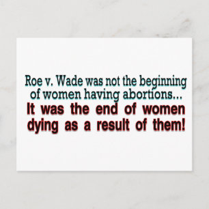 Carte Postale roe c. wade