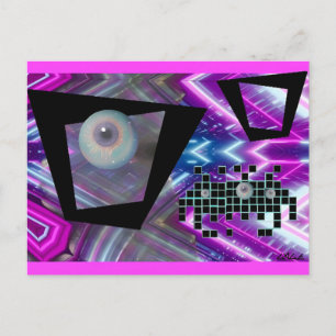 Carte Postale Roi de la nouvelle invasion Vaporwave