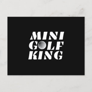 Carte Postale Roi du minigolf Minigolfeur champion Gagnant