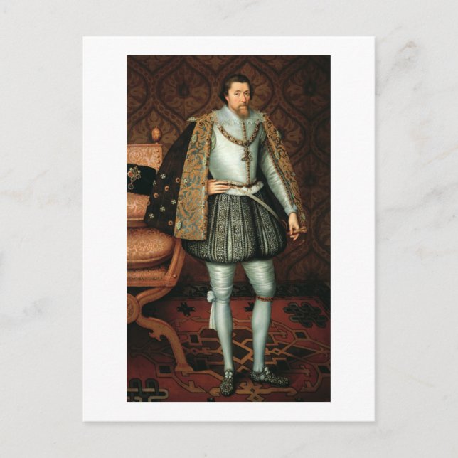 Carte Postale Roi Jacques Ier d'Angleterre (1566-1625) (huile su (Devant)
