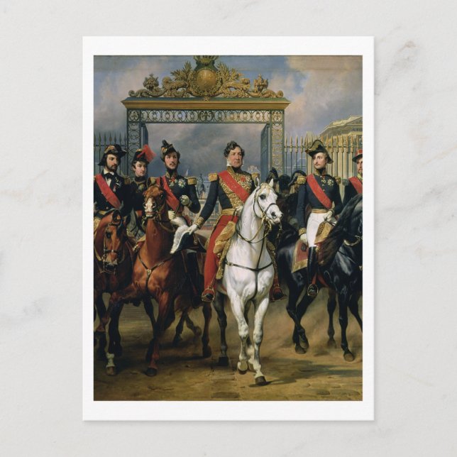 Carte Postale Roi Louis-Philippe (1773-1850) de France et de ses (Devant)