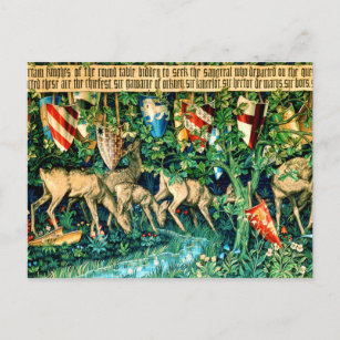 Carte Postale Roi médiéval Arthur William Morris