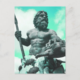 Carte Postale roi neptune mythologie romaine