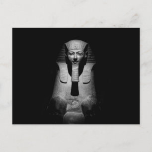 Carte Postale Roi pharaon noir et blanc