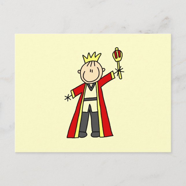 Carte Postale Roi Stick Figure (Devant)