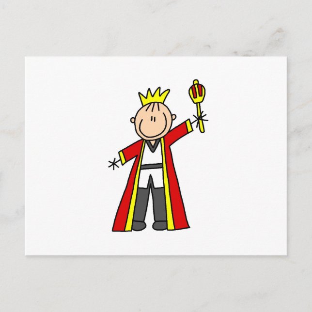 Carte Postale Roi Stick Figure (Devant)