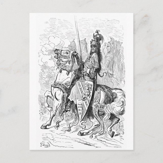Carte Postale Roland Comte des Mans et Chevalier des Blaives (Devant)
