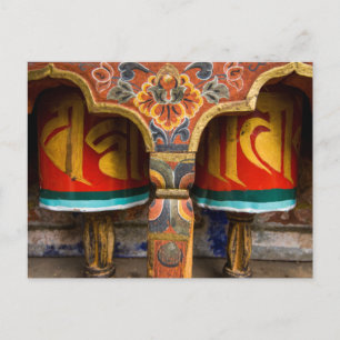 Carte Postale Rôle de prière bouddhiste, bhoutan