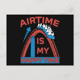Carte Postale Roller Coaster Funny Amusement Park Gift