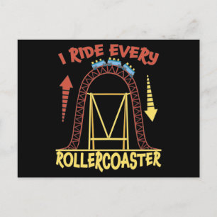 Carte Postale Roller Coaster Park Amusement Park Gift