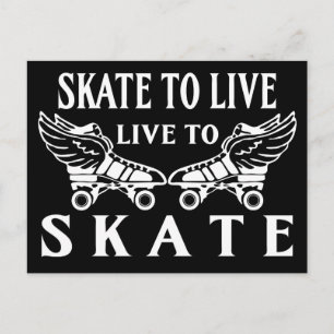Carte Postale Roller Derby, Patiner pour vivre, Vivre pour Patin