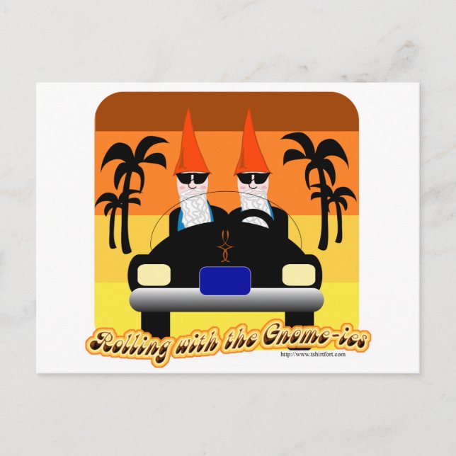 Carte Postale Rolling avec les Gnom-ies (Devant)