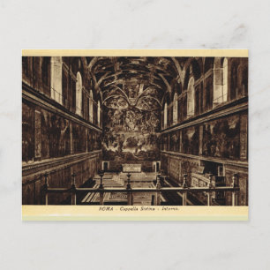 Carte Postale Roma à l'intérieur de la chapelle Sixtine