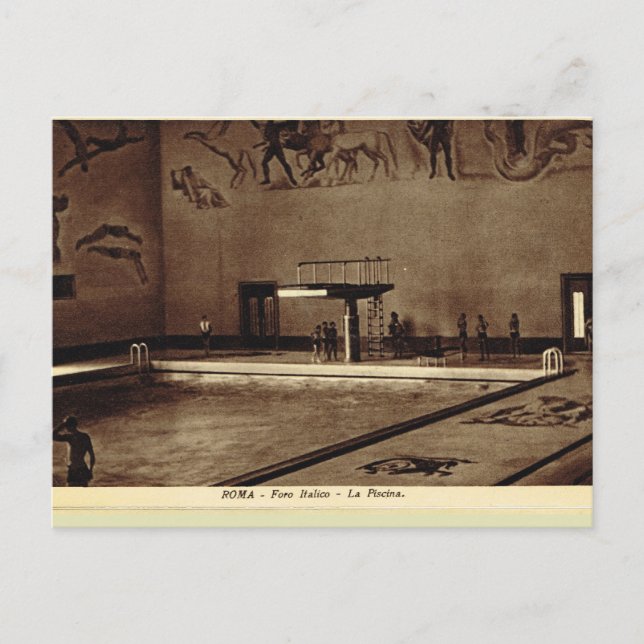 Carte Postale Roma, Foro Italico, Piscine (Devant)