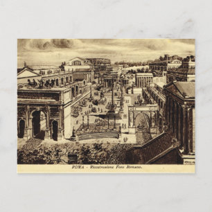 Carte Postale Roma, Impression d'artiste du Forum à l'époque rom