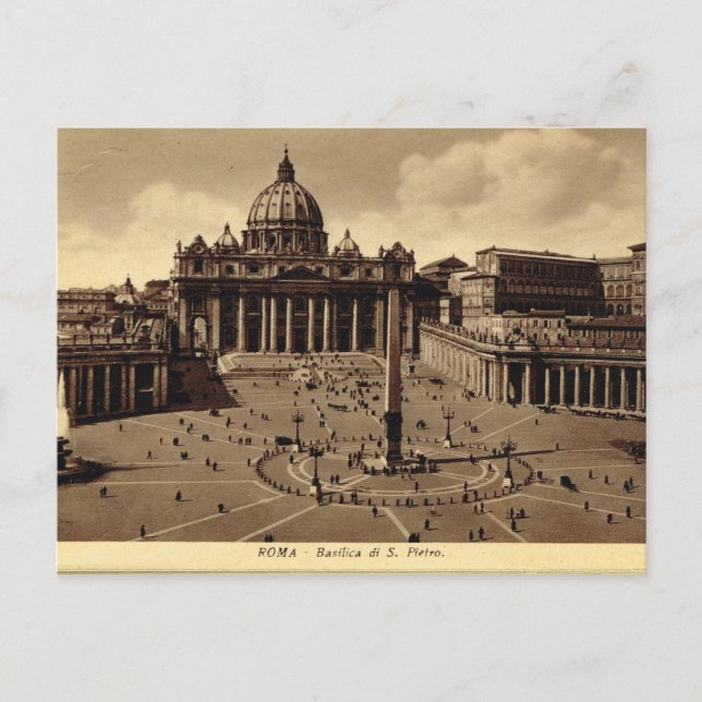 Carte Postale Roma, Vatican, Carré de Saint Pierre (Devant)