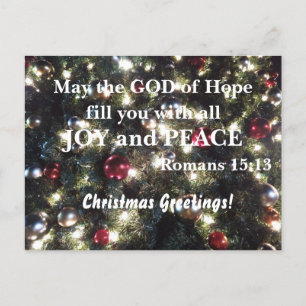 Carte Postale Romains 15:13 Que le Dieu de l'espérance vous remp