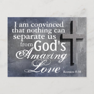 Carte Postale Romains 8:38 Verse de la Bible Amoureuse de Dieu