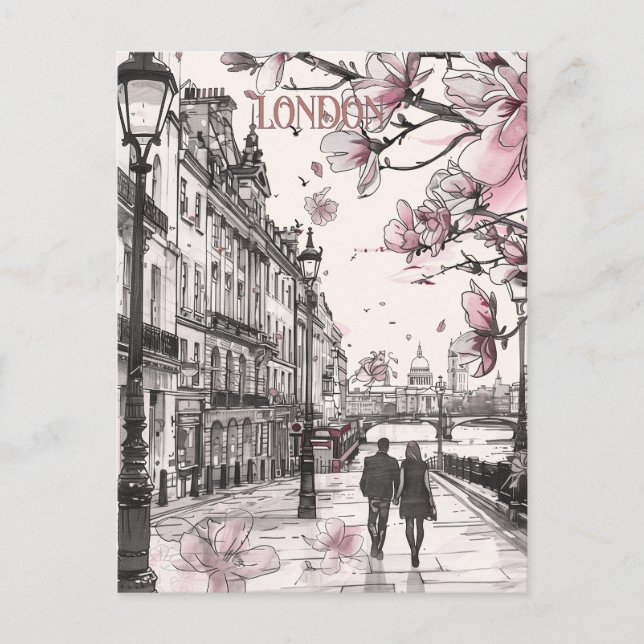 Carte Postale Romance à Londres (Devant)