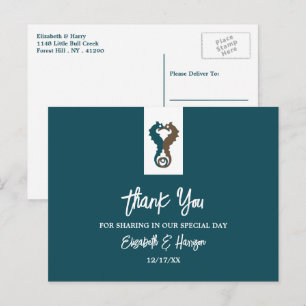 Carte Postale Romance de l'Hippocampe, Mariage sur la Plage Merc