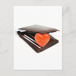 Carte Postale Romance du portefeuille