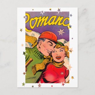 Carte Postale Romance sur les pistes