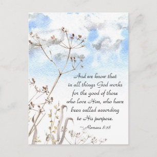 Carte Postale Romans 8:28 All things God works for the good
