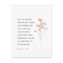 Romans 8:28 All Things Work Together Poster