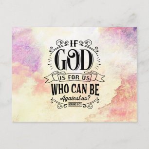 Carte Postale Romans 8:31 If God for us who can be against us