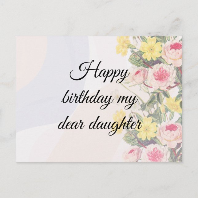 Carte Postale Romantic blooming flowers  (Devant)