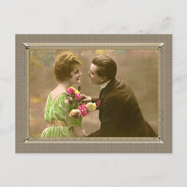 Carte Postale Romantic Couple - embrasse-moi (Devant)