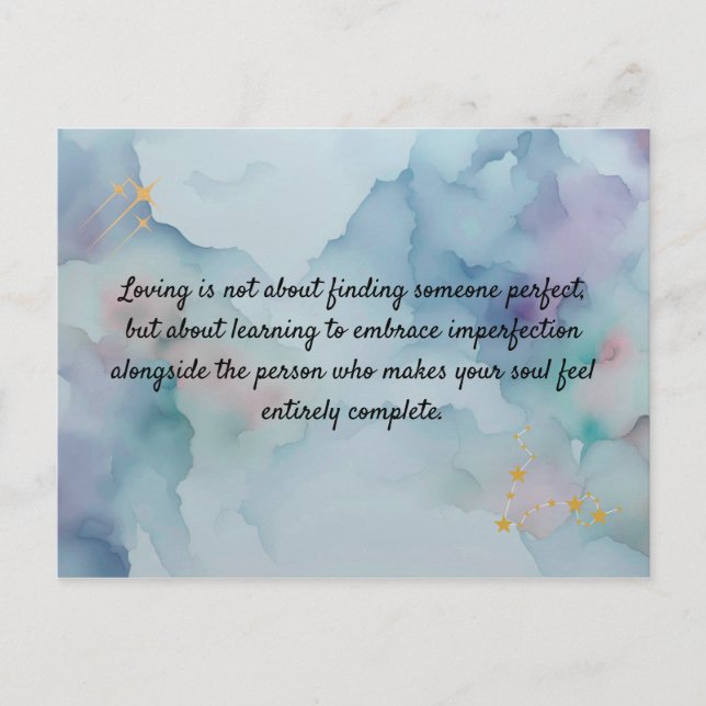 Carte Postale Romantic Love Message Keepsake Card | Safe Haven Q (Devant)
