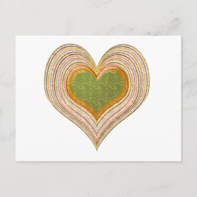Carte Postale Romantique Emerald Gold Heart (Devant)