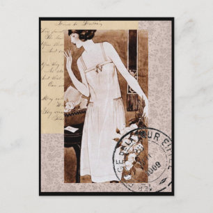 Carte postale romantique Vintage à la française