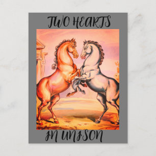 Carte postale romantique vintage cheval