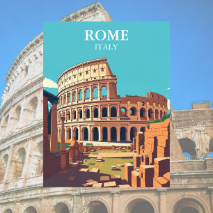 Carte Postale Rome Antique Italie Colisée Voyage