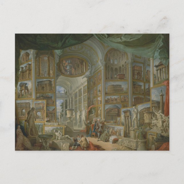 Carte Postale Rome antique par Giovanni Paolo Panini Imprimer (Devant)