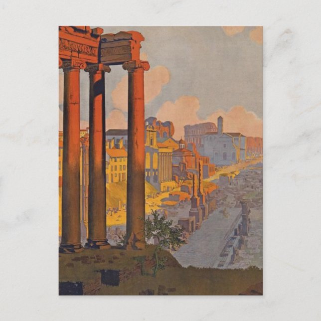 Carte Postale Rome antique Voyage et peinture (Devant)