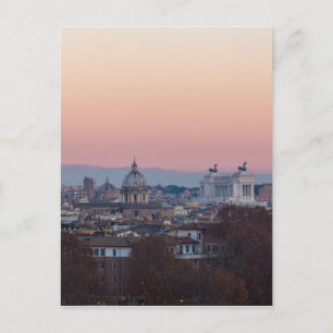 Carte Postale Rome de Gianicolo panorama au coucher du soleil