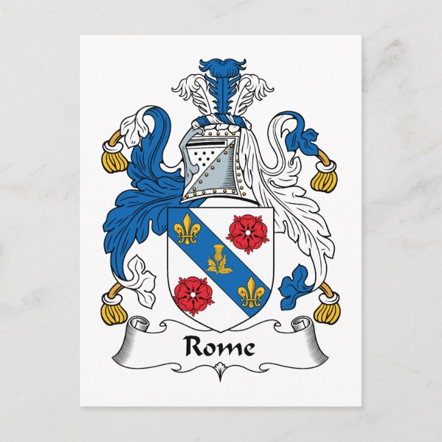 Carte Postale Rome Family Crest (Devant)