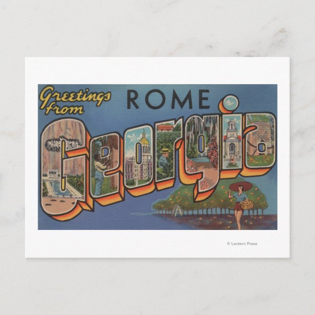 Carte Postale Rome, GéorgieGrandes lettres ScènesRome, GA