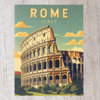 Rome Italie Colisée Voyage Art Rétro
